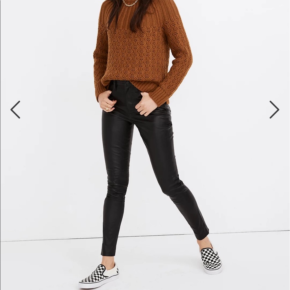 Madewell 10" High Rise Skinny Jeans: Leather Edition